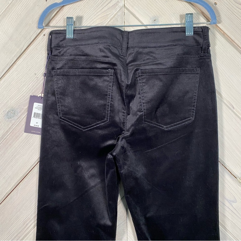 NYDJ  Black Velvet Marilyn Straight Leg Pant - Picture 10 of 14